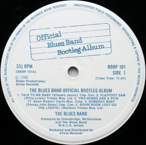 Blues Band / Official Blues Band Bootleg Album (UK Later)β