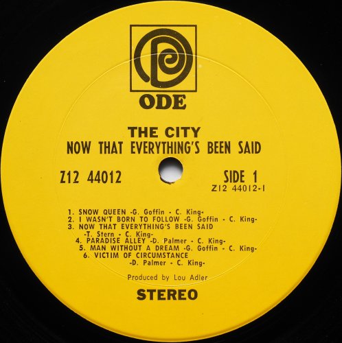 City, The / Now That Everything's Been Said (US Original)β