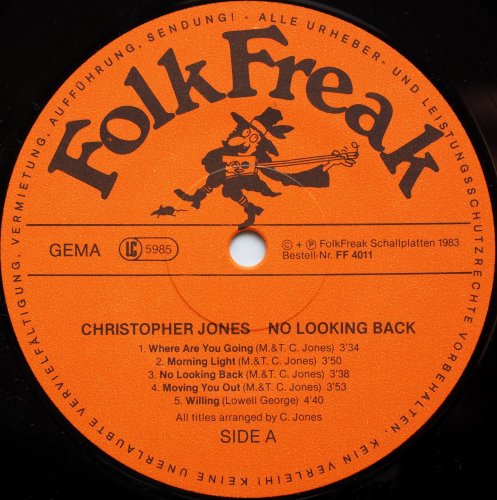 Christopher Jones / No Looking Back (Germany Only Original)β