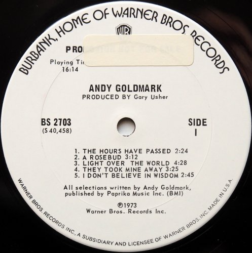 Andy Goldmark / Andy Goldmark (White Label Promo) β