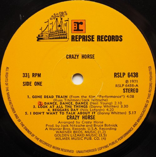 Crazy Horse / Crazy Horse (UK Early Issue Matrix-1)β