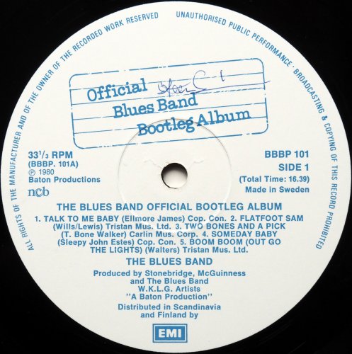 Blues Band / Official Blues Band Bootleg Album (Scandinavia Early Press)の画像