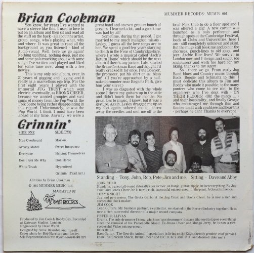 Brian Cookman / Brian Cookman's Grinnin' (Signed)β