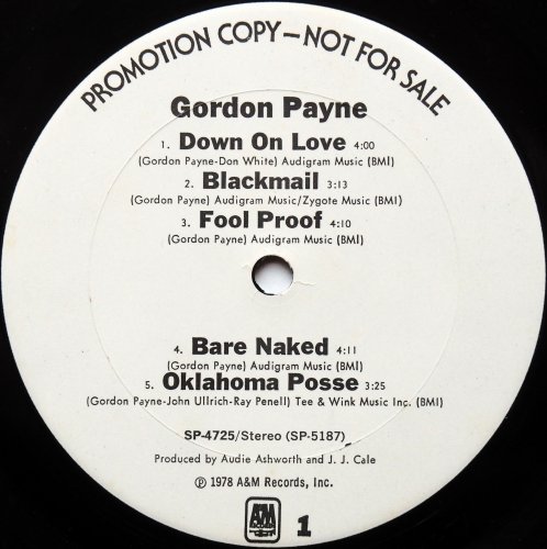 Gordon Payne / Gordon Payne (White Label Promo)β