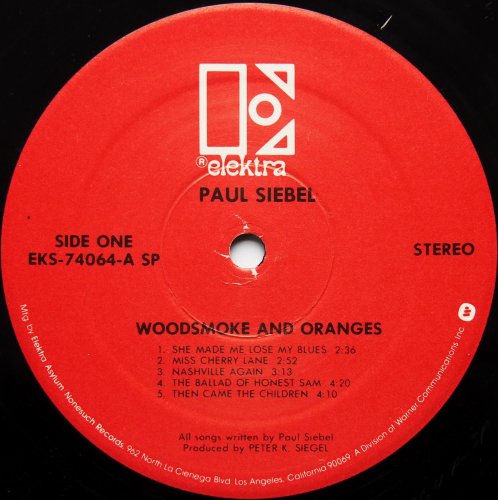 Paul Siebel / Woodsmoke and Oranges (Later Issue)β