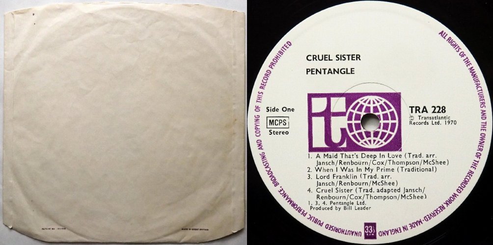 Pentangle / Cruel Sister (UK Matrix-1)β