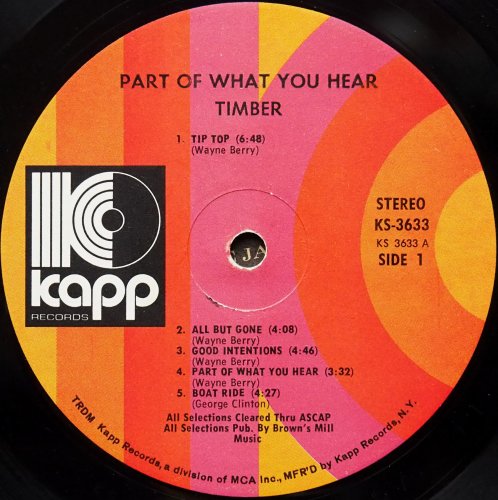 Timber (Wayne Berry) / Part Of What You Hearβ