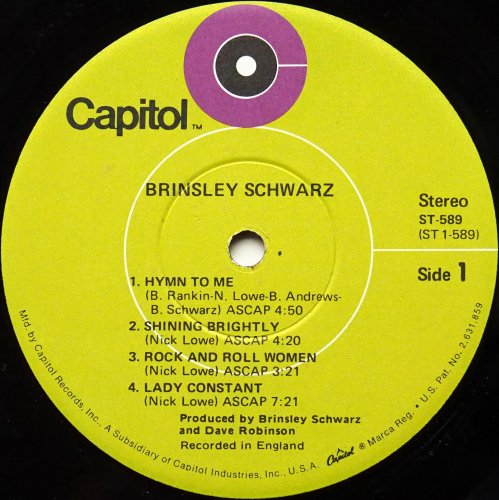 Brinsley Schwarz / Brinsley Schwarz (US Early Issue)の画像