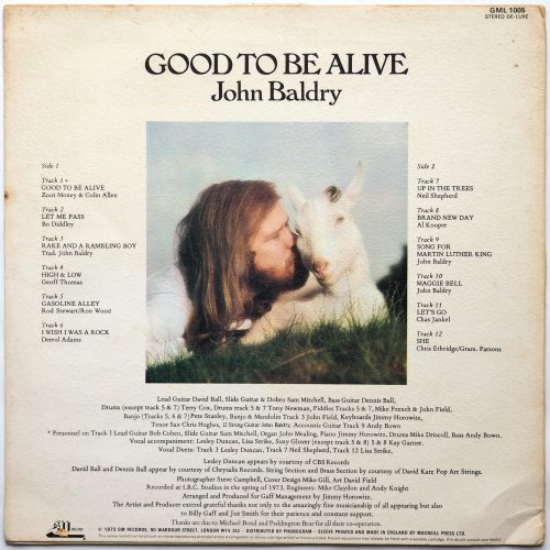 John Baldry (Long John Baldry) / Good To Be Alive (UK)β