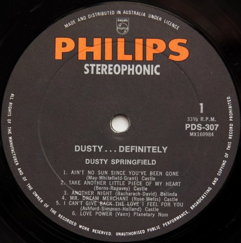 Dusty Springfield / Dusty ... Definitely β