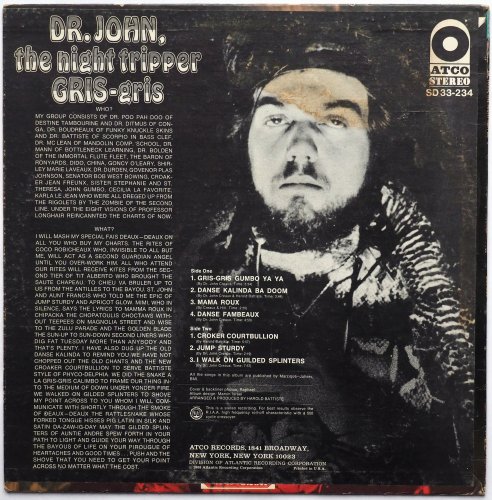 Dr. John, The Night Tripper / Gris-Gris (US Rare Early Issue!)β