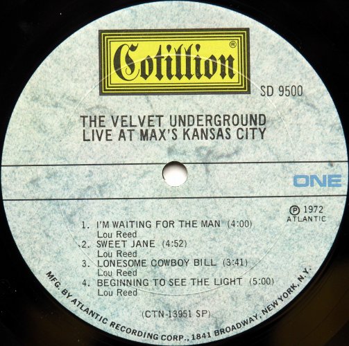 Velvet Underground / Live At Max's Kansas City (US 1st Issue Mono)β