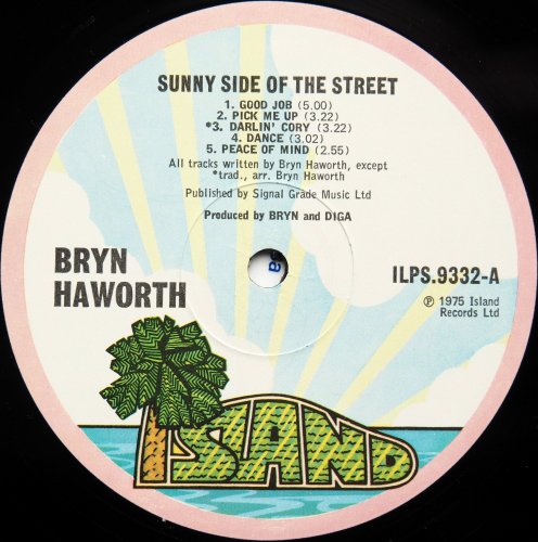 Bryn Haworth / Sunny Side Of The Street (UK Rare Pink Rim 1st Issue)β