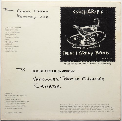 Goose Creek Symphony / Head For The Hillsβ