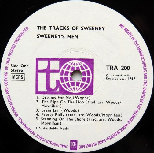 Sweeney's Men / The Tracks Of Sweeney (UK Matrix-1)β