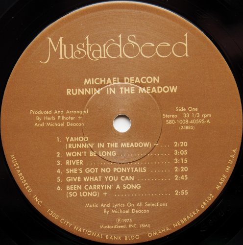 Michael Deacon / Runnin' In The Meadow (In Shrink)β