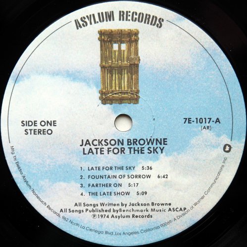Jackson Browne / Late for The Sky (US 2nd Issue)β
