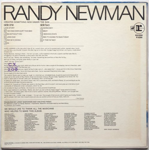 Randy Newman / Randy Newman (US Early Issue)β