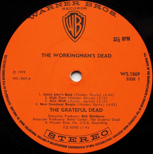 Grateful Dead / Workingman's Dead (UK Matrix-1 Early Issue)β