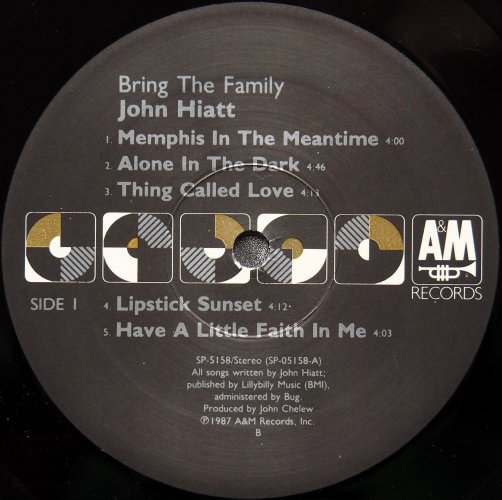 John Hiatt / Bring The Family (Ry Cooder, Nick Lowe)β
