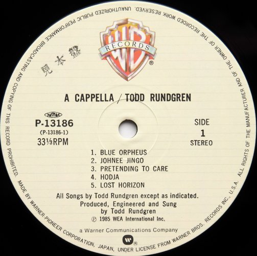 Todd Rundgren / A Cappella ()β