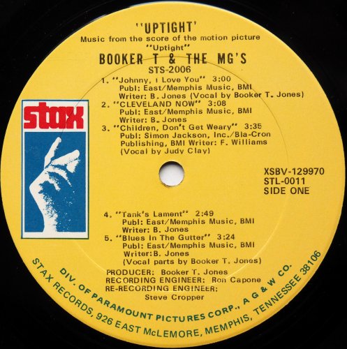 Booker T. And The M.G.'s / Up Tight (Music From The Score Of The Motion Picture)  (In Shrink)β