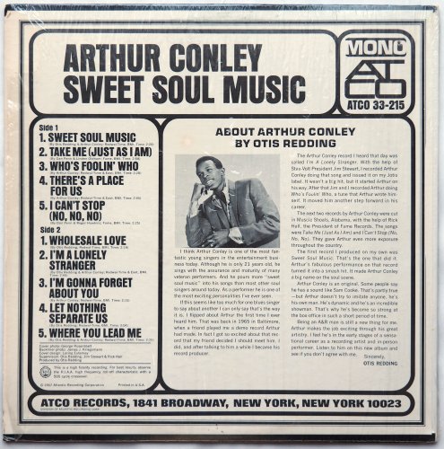 Arthur Conley / Sweet Soul Music (US Early Issue Mono In Shrink)β