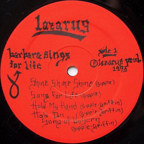 Barbara (Barbara Sipple) / Barbara Sings For Life (In Shrink Red Label)β