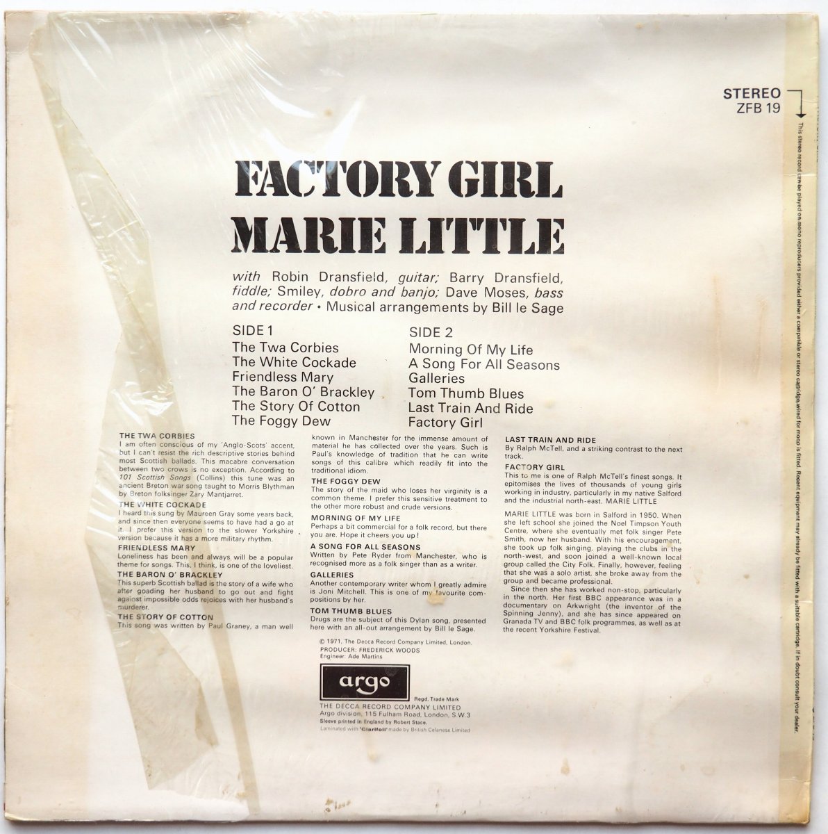 Marie Little / Factory Girl (In Shrink)β