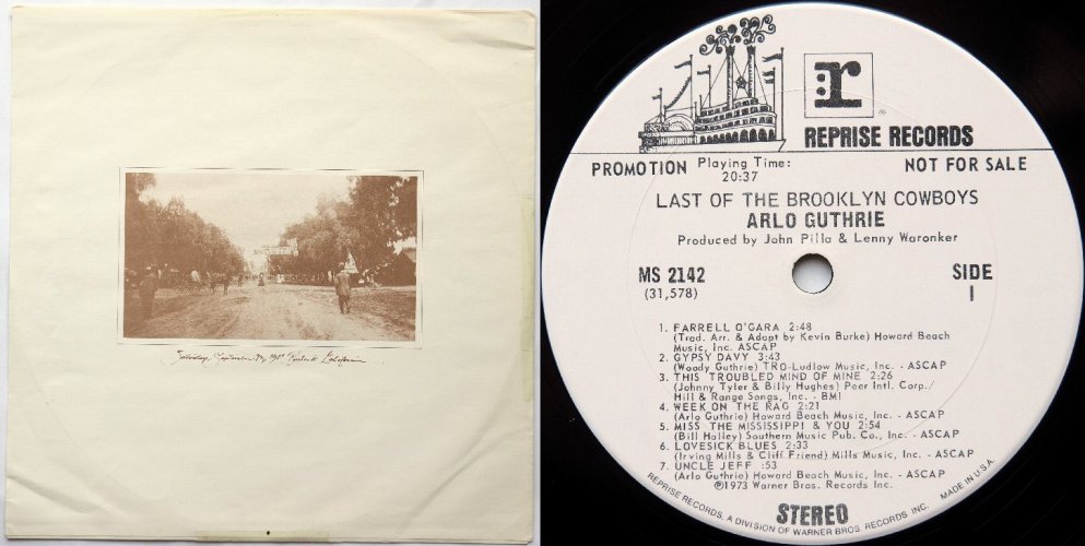 Arlo Guthrie / Last Of The Brooklyn Cowboys (White Label Promo)β