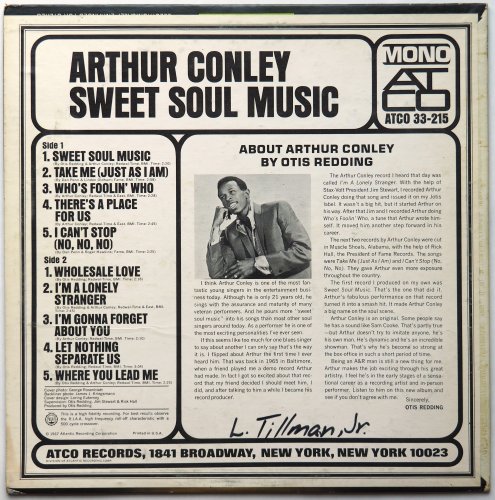 Arthur Conley / Sweet Soul Music (US Early Issue Mono)の画像
