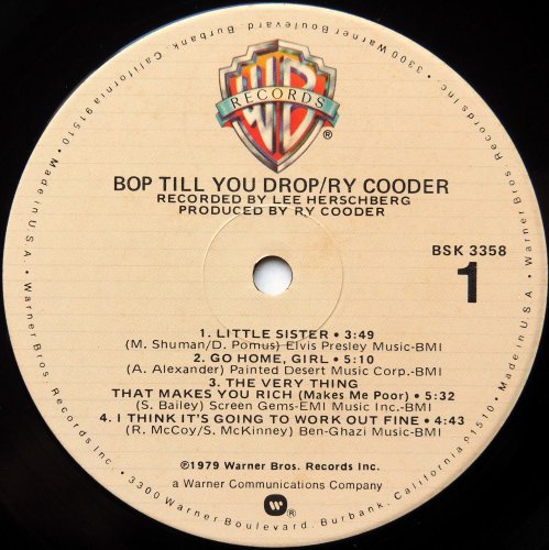 Ry Cooder / Bop till You Dropβ