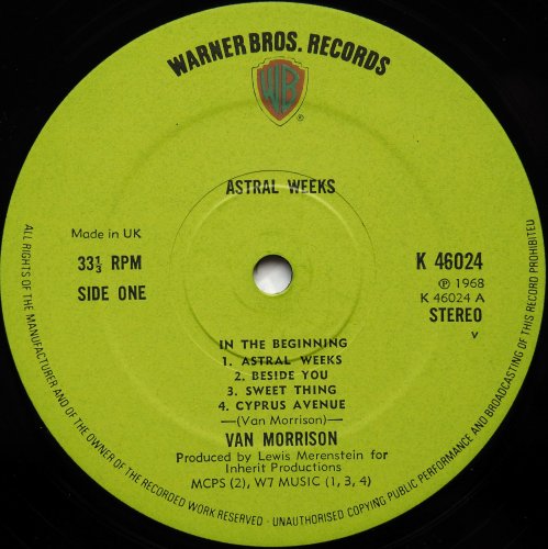 Van Morrison / Astral Weeks (UK Later)β