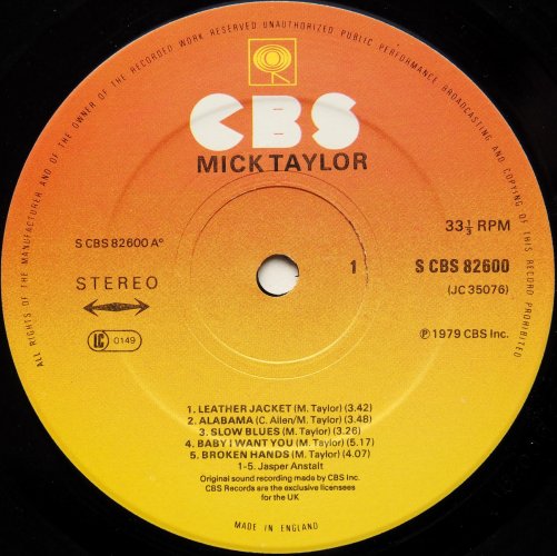 Mick Taylor / Mick Taylor (UK Matrix-1)β