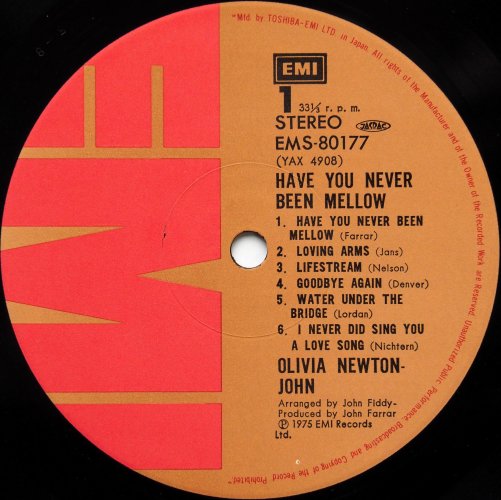 Olivia Newton-John / Have You Never Been Mellow (JP) β