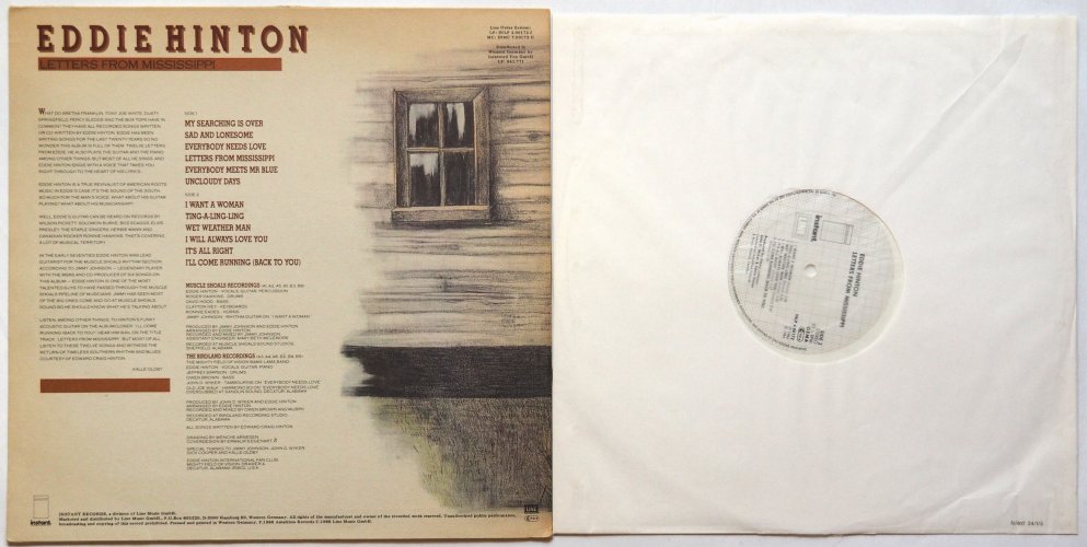 Eddie Hinton / Letters From Mississippi (Germany White Wax Original!!)β