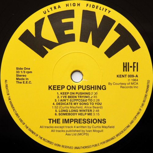 Impressions, The / Keep On Pushing (UK Later In Shrink)β