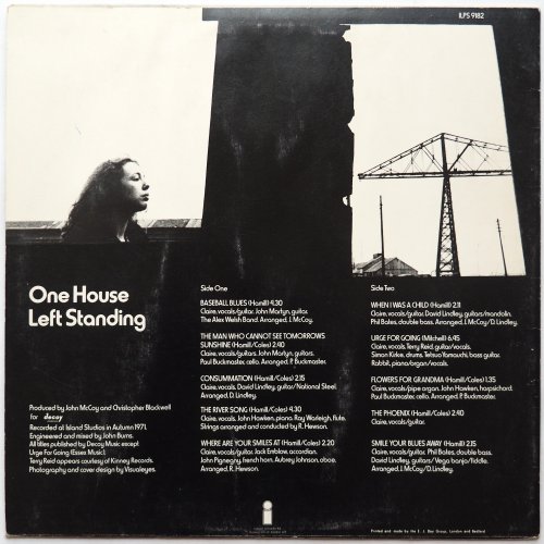 Claire Hamill / One House Left Standing (UK Matrix-1)の画像