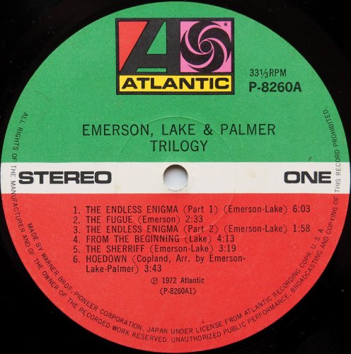 Emerson, Lake & Palmer / Trilogy (JP)β