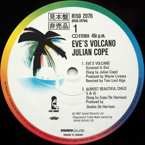 Julian Cope / Eve's Volcano 'Covered In Sin' ( Ÿ)β