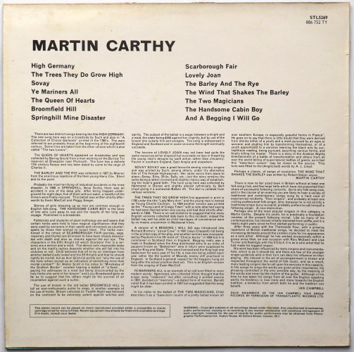Martin Carthy / Martin Carthy (UK Early Issue Stereo)β