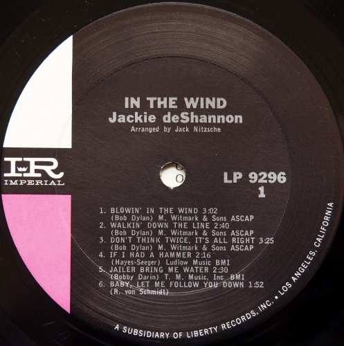 Jackie DeShannon / In The Wind (US Early Issue)β