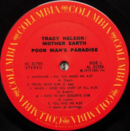 Tracy Nelson / Mother Earth / Poor Man's Paradiseの画像