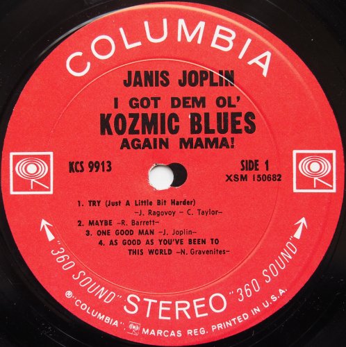 Janis Joplin / I Got Dem Ol' Kozmic Blues Again Mama! (US Early Issue In Shrink w/Title Sticker)β