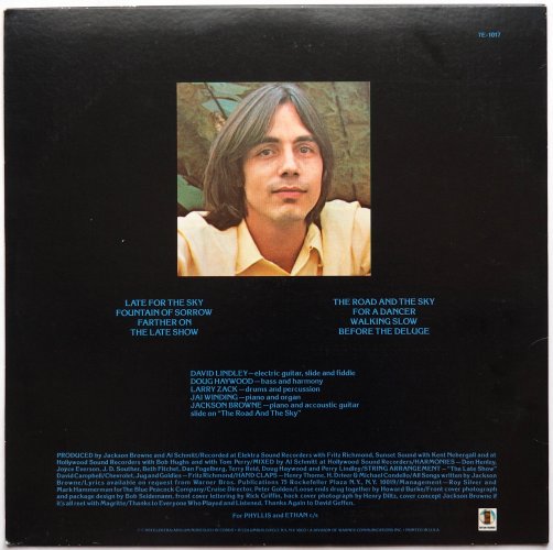 Jackson Browne / Late for The Sky (US Early Issue)β