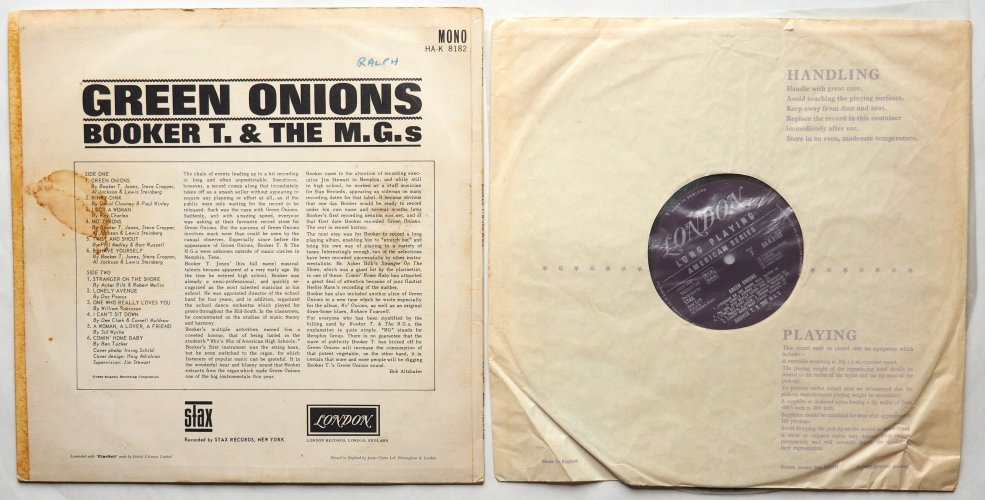 Booker T. And The M.G.'s / Green Onions (UK Early Issue Mono )β