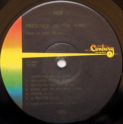 Kathy Barbour / Presence Of The King (In Shrink)β
