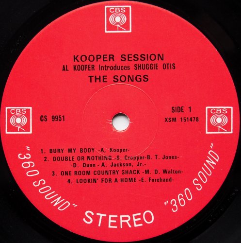 Al Kooper Introduces Shuggie Otis / Kooper Session (US CBS Issue)β