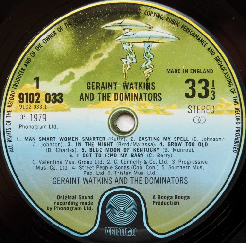 Geraint Watkins & The Dominators / Geraint Watkins & The Dominators (UK)β
