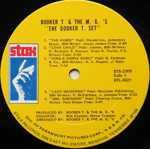 Booker T. & The MG's / The Booker T. Set (US Early Issue In Shrink)β